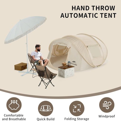 Naturehike 3-4 Kişilik Geniş Otomatik Popup Çadır - Görsel 9