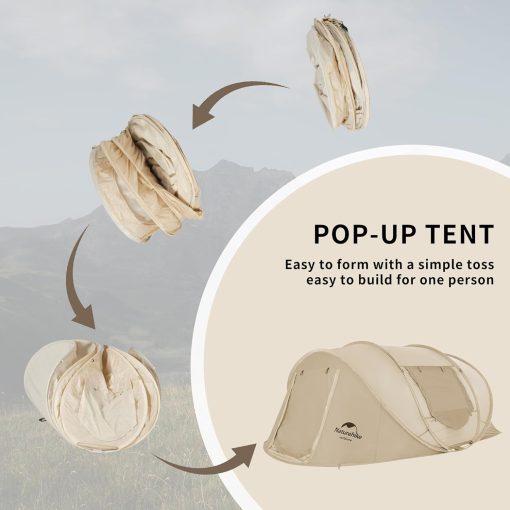 Naturehike 3-4 Kişilik Geniş Otomatik Popup Çadır - Görsel 2