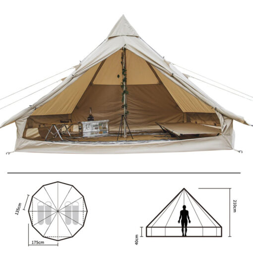 Naturehike Brighten 6.4 Lüks Piramit Glamping Çadır - Görsel 11