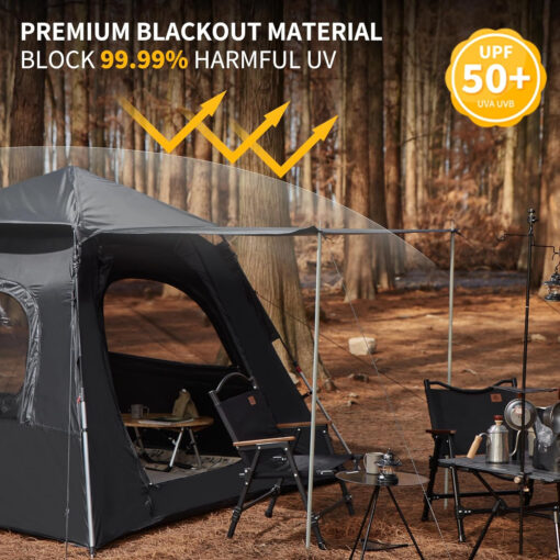 Naturehike Ango 3 Otomatik Çadır - Black Edition - Görsel 4