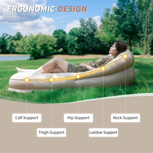 Naturehike Çift Kişilik Otomatik Şişme Glamping Air Sofa - Görsel 5