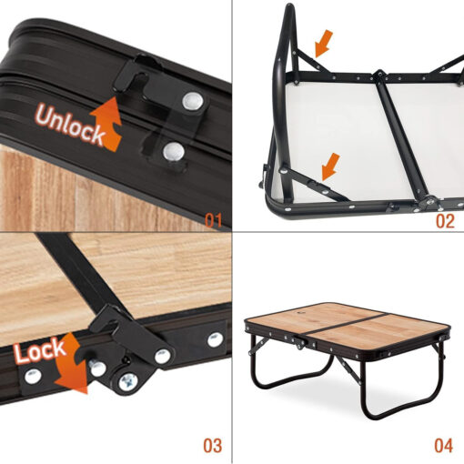 Naturehike Katlanır Mini Ahşap Kamp Masası Glamping - Görsel 6