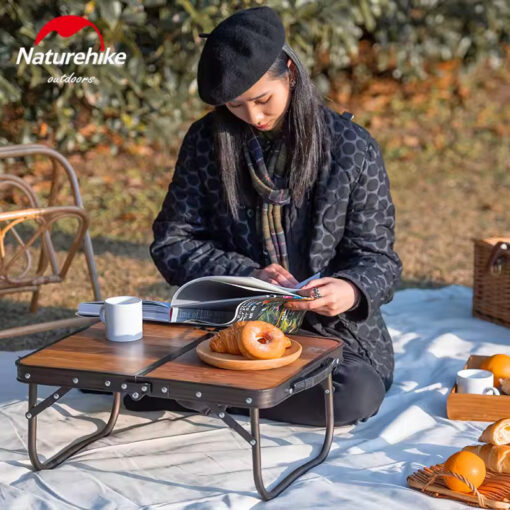 Naturehike Katlanır Mini Ahşap Kamp Masası Glamping - Görsel 4