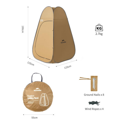 Naturehike Otomatik Duş Çadırı Tuvalet Çadırı - Görsel 7