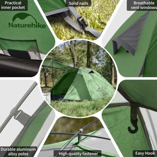 Naturehike Sky Pro 2 - Çift Kişilik Çadır Yeşil - Görsel 8