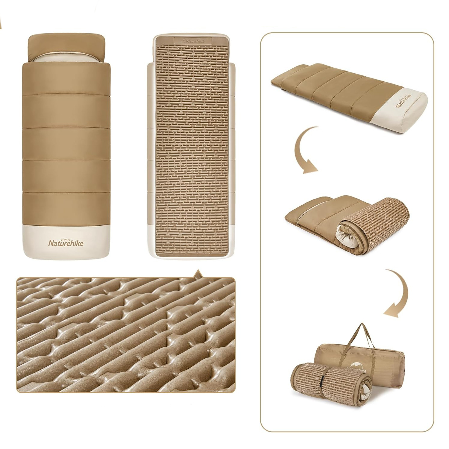 Naturehike Glamping Uyku Tulumu + Uyku Pedi - Görsel 6