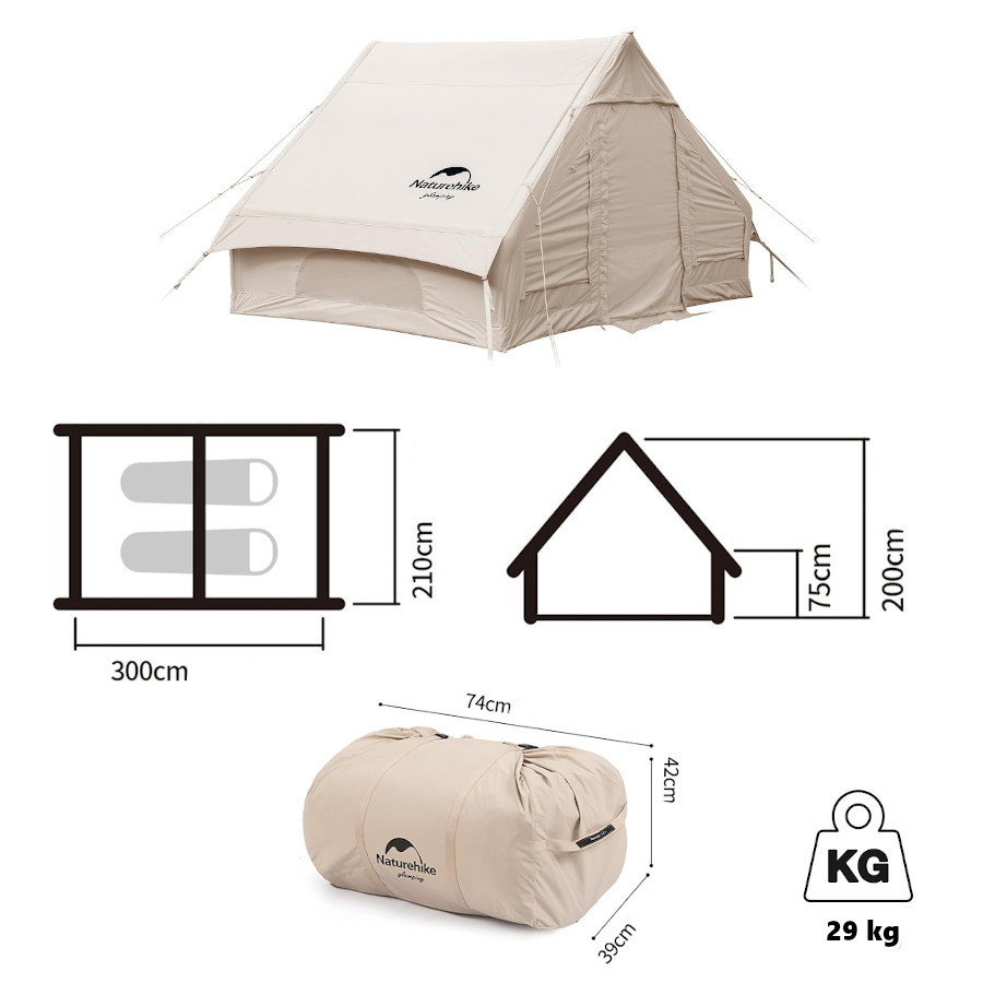 Naturehike Gen 6.3 Air Glamping Şişme Çadır - Görsel 12