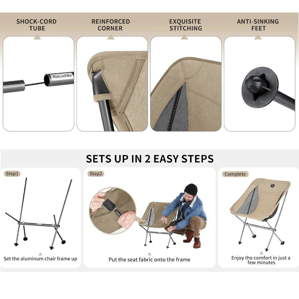 Naturehike Katlanır Kamp Sandalyesi - Ultra Portatif - Görsel 6